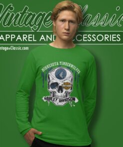 Minnesota Timberwolves Harley Davidson Skull Shirt