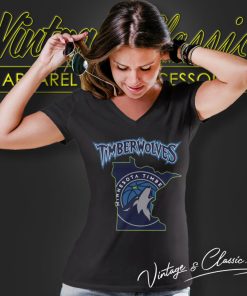 Minnesota Timberwolves Map V Neck TShirt