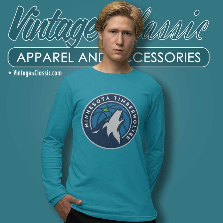 Minnesota Timberwolves Nba Logo Long Sleeve Tee Minnesota Timberwolves Nba Logo Long Sleeve Tee