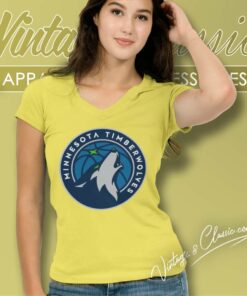 Minnesota Timberwolves Nba Logo V Neck TShirt
