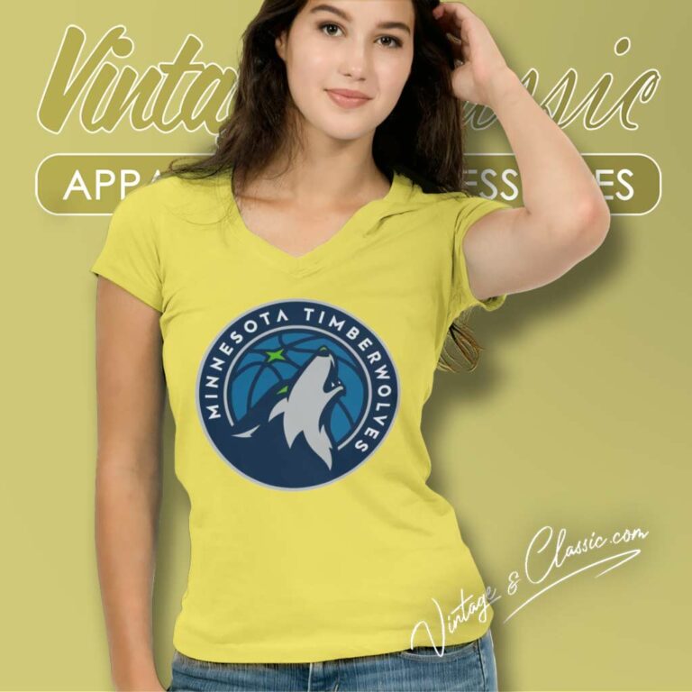 Minnesota Timberwolves Nba Logo V Neck TShirt Minnesota Timberwolves Nba Logo V Neck TShirt