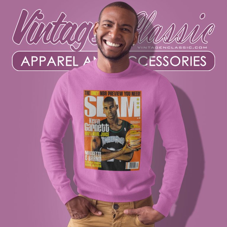 Minnesota Timberwolves Nba Shirt Kevin Garnett Slam Cover Sweatshirt Minnesota Timberwolves Nba Shirt Kevin Garnett Slam Cover Sweatshirt