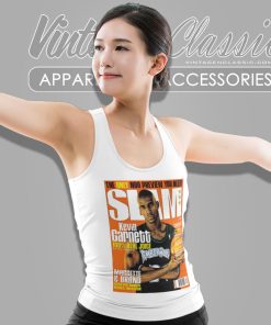 Minnesota Timberwolves Nba Shirt Kevin Garnett Slam Cover Tank Top Racerback