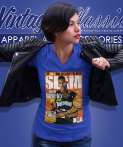 Minnesota Timberwolves Nba Shirt Kevin Garnett Slam Cover V Neck TShirt