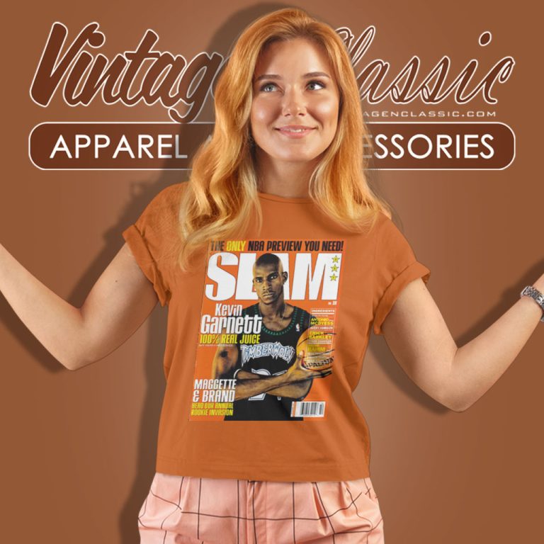 Minnesota Timberwolves Nba Shirt Kevin Garnett Slam Cover Women T Shirt Minnesota Timberwolves Nba Shirt Kevin Garnett Slam Cover Women T Shirt