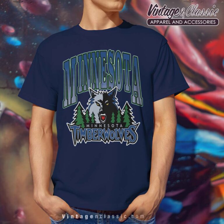 Minnesota Timberwolves Retro Logo NBA T Shirt Minnesota Timberwolves Retro Logo NBA T Shirt