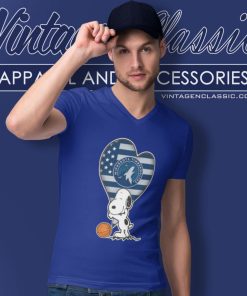 Minnesota Timberwolves Shirt Basketball The Peanuts Movie Adorable Snoopy V Neck TShirt
