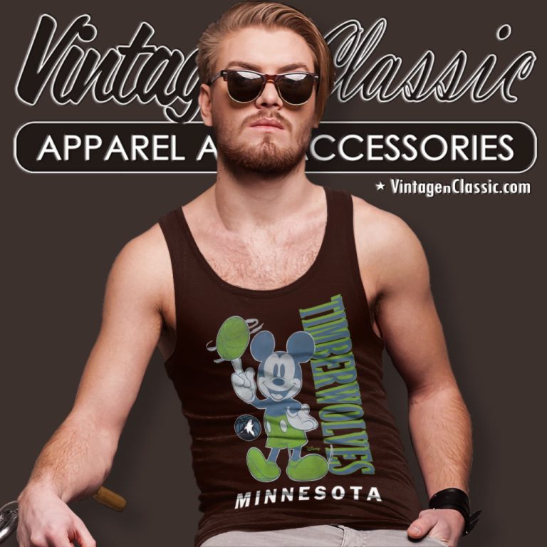 Minnesota Timberwolves Shirt Junk Food Disney Vintage Mickey Baller Tank Top Racerback Minnesota Timberwolves Shirt Junk Food Disney Vintage Mickey Baller Tank Top Racerback