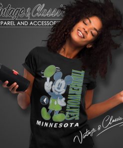 Minnesota Timberwolves Shirt Junk Food Disney Vintage Mickey Baller Women T Shirt