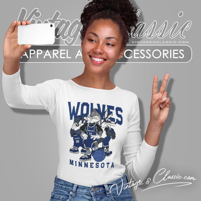 Minnesota Timberwolves Shirt Looney Tunes Nba Basketball Long Sleeve Tee Minnesota Timberwolves Shirt Looney Tunes Nba Basketball Long Sleeve Tee