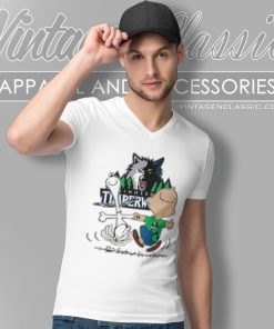 Minnesota Timberwolves Shirt Nba Charlie Brown Snoopy V Neck TShirt