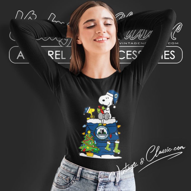 Minnesota Timberwolves Shirt Snoopy And Woodstock Christmas Gift For Fans Long Sleeve Tee Minnesota Timberwolves Shirt Snoopy And Woodstock Christmas Gift For Fans Long Sleeve Tee