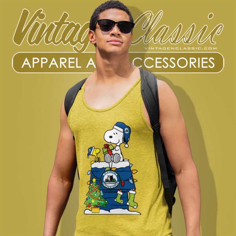 Minnesota Timberwolves Shirt Snoopy And Woodstock Christmas Gift For Fans Tank Top Racerback Minnesota Timberwolves Shirt Snoopy And Woodstock Christmas Gift For Fans Tank Top Racerback
