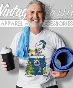 Minnesota Timberwolves Shirt Snoopy And Woodstock Christmas Gift For Fans V Neck TShirt