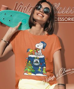 Minnesota Timberwolves Shirt Snoopy And Woodstock Christmas Gift For Fans Women T Shirt