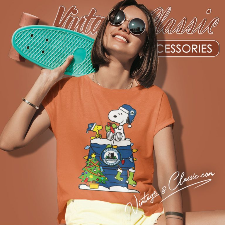 Minnesota Timberwolves Shirt Snoopy And Woodstock Christmas Gift For Fans Women T Shirt Minnesota Timberwolves Shirt Snoopy And Woodstock Christmas Gift For Fans Women T Shirt