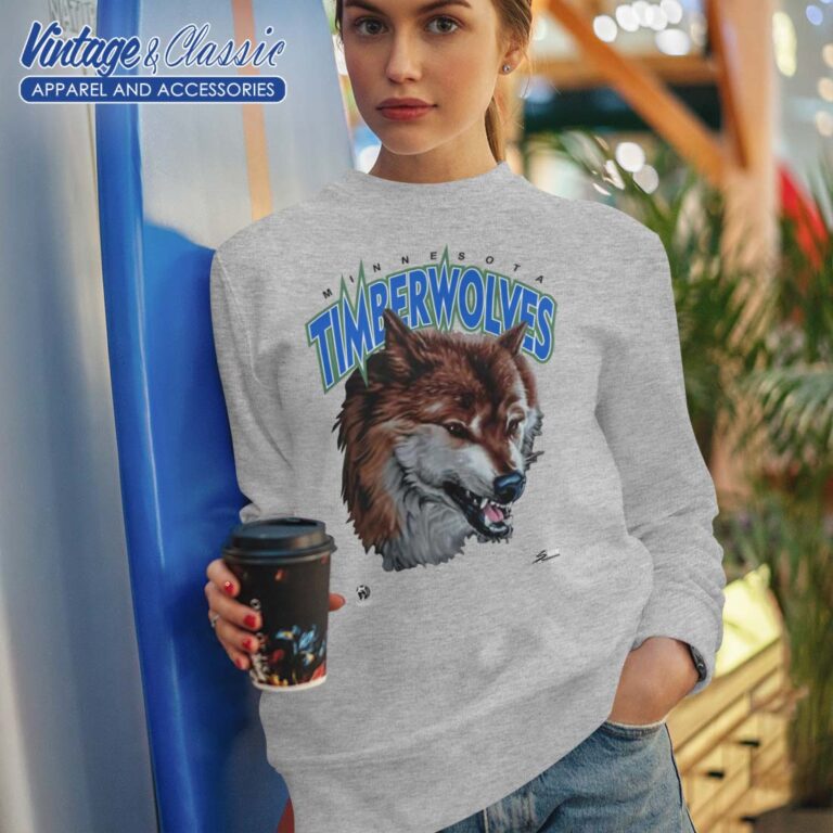 Minnesota Timberwolves Wolves Logo NBA Sport Grey Sweatshirt Minnesota Timberwolves Wolves Logo NBA Sport Grey Sweatshirt