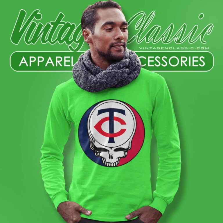 Minnesota Twins Grateful Dead Steal Your Face Long Sleeve Tee Minnesota Twins Grateful Dead Steal Your Face Long Sleeve Tee