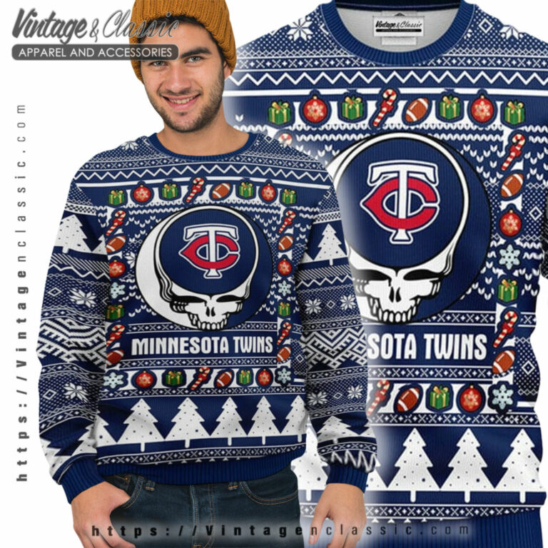Minnesota Twins Grateful Dead Ugly Sweater Ugly Sweater Minnesota Twins Grateful Dead Ugly Sweater Ugly Sweater