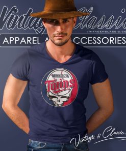 Minnesota Twins The Grateful Dead Baseball Mlb Mashup V Neck TShirt