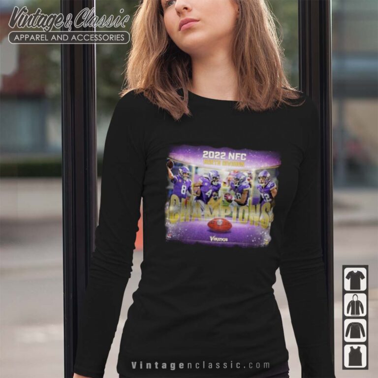 Minnesota Vikings 2022 NFC North Division Champions Longsleeves Minnesota Vikings 2022 NFC North Division Champions Longsleeves