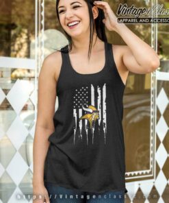 Minnesota Vikings America Flag Tank Top Racerback