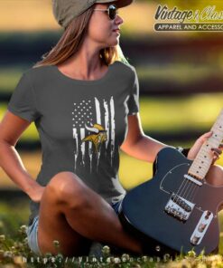 Minnesota Vikings America Flag Women TShirt