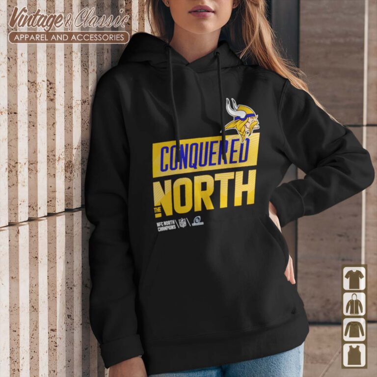 Minnesota Vikings Conquered The North 2022 NFC North Division Champions Hoodie Minnesota Vikings Conquered The North 2022 NFC North Division Champions Hoodie