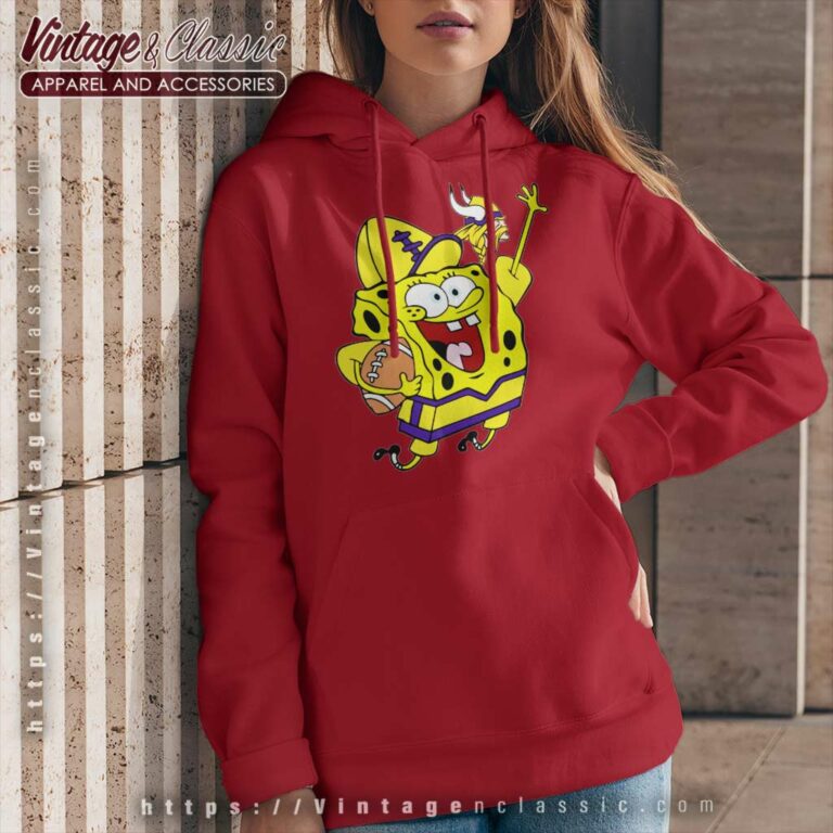 Minnesota Vikings Football Spongebob Hoodie Minnesota Vikings Football Spongebob Hoodie