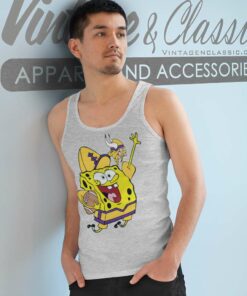 Minnesota Vikings Football Spongebob Tank Top Racerback