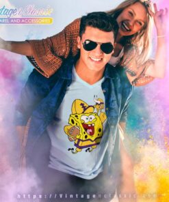 Minnesota Vikings Football Spongebob V Neck TShirt
