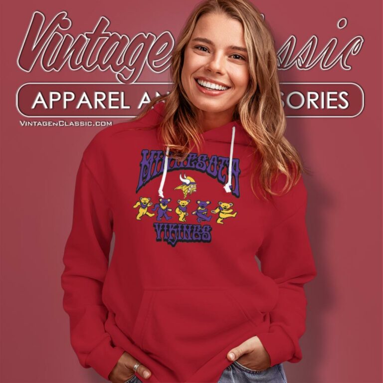 Minnesota Vikings Grateful Dead Dancing Bears Hoodie Minnesota Vikings Grateful Dead Dancing Bears Hoodie