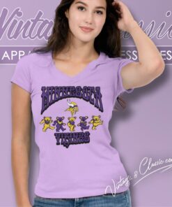 Minnesota Vikings Grateful Dead Dancing Bears V Neck TShirt