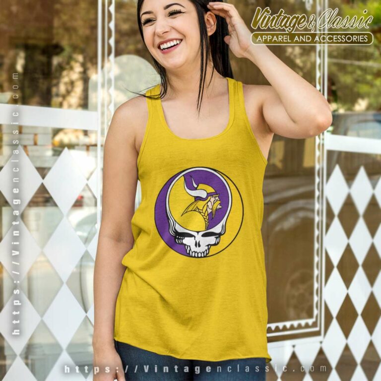 Minnesota Vikings Grateful Dead Steal Your Face Tank Top Racerback Minnesota Vikings Grateful Dead Steal Your Face Tank Top Racerback