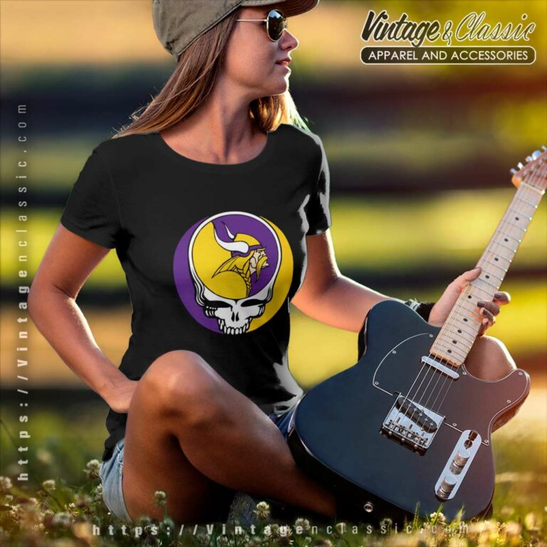 Minnesota Vikings Grateful Dead Steal Your Face Women TShirt Minnesota Vikings Grateful Dead Steal Your Face Women TShirt