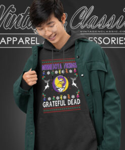 Minnesota Vikings Grateful Dead Ugly Christmas Hoodie