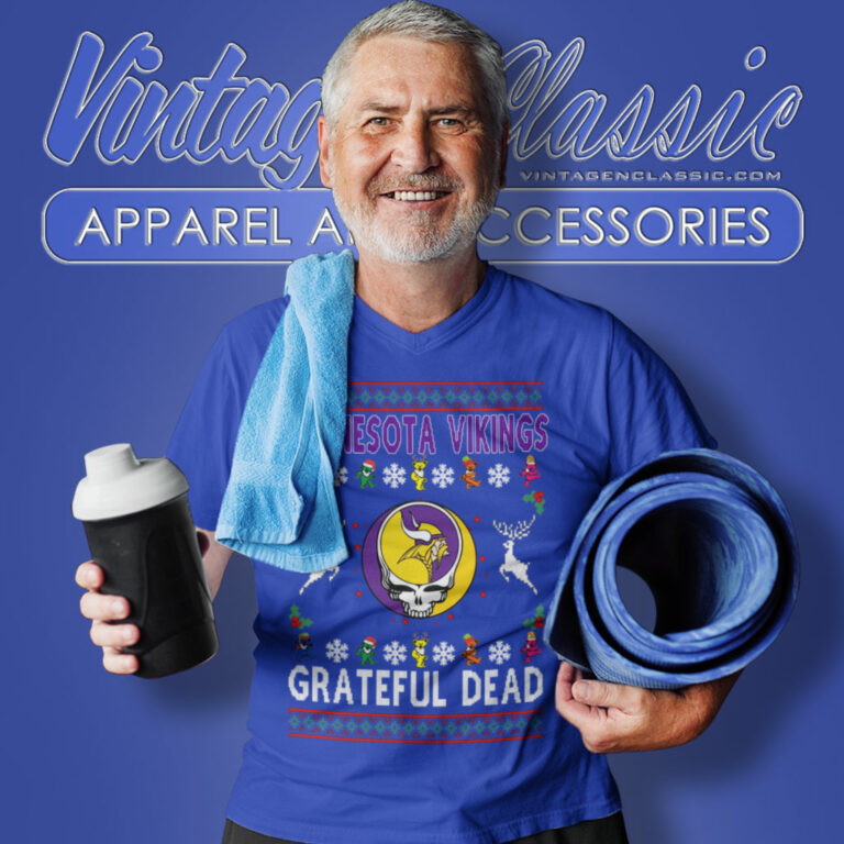 Minnesota Vikings Grateful Dead Ugly Christmas V Neck TShirt Minnesota Vikings Grateful Dead Ugly Christmas V Neck TShirt