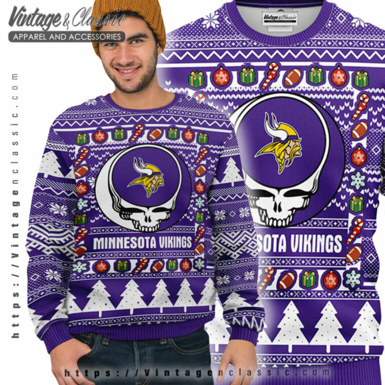 Minnesota Vikings Grateful Dead Ugly Sweater Ugly Sweater Minnesota Vikings Grateful Dead Ugly Sweater Ugly Sweater