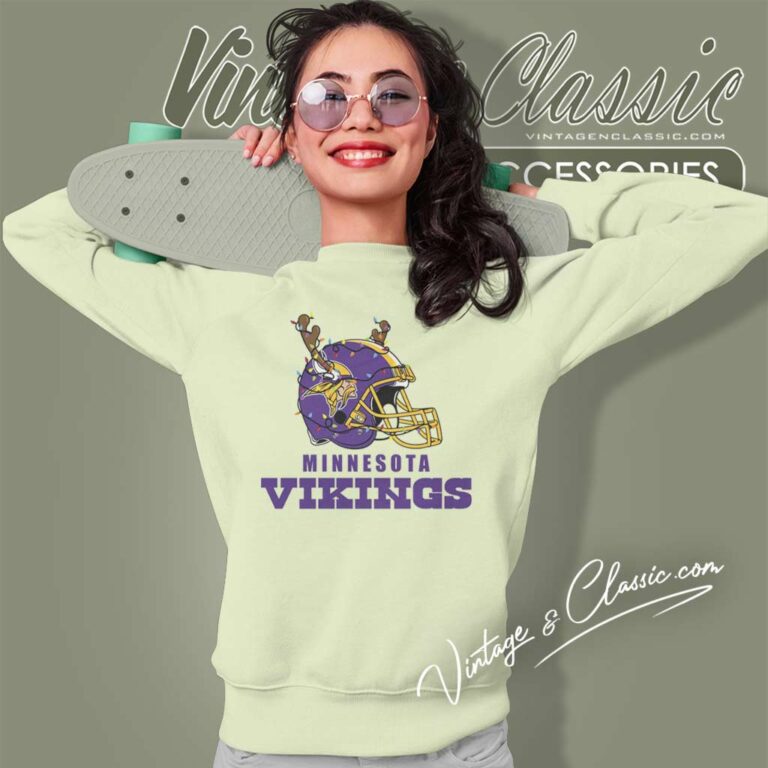Minnesota Vikings Helmet Deer Antlers Sweatshirt Minnesota Vikings Helmet Deer Antlers Sweatshirt