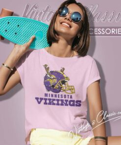Minnesota Vikings Helmet Deer Antlers Women TShirt