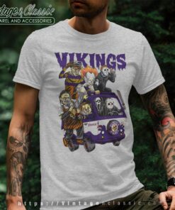 Minnesota Vikings Horror Movies Characters Halloween Shirt T shirt