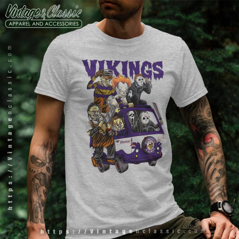 Minnesota Vikings Horror Movies Characters Halloween Shirt T shirt Minnesota Vikings Horror Movies Characters Halloween Shirt T shirt