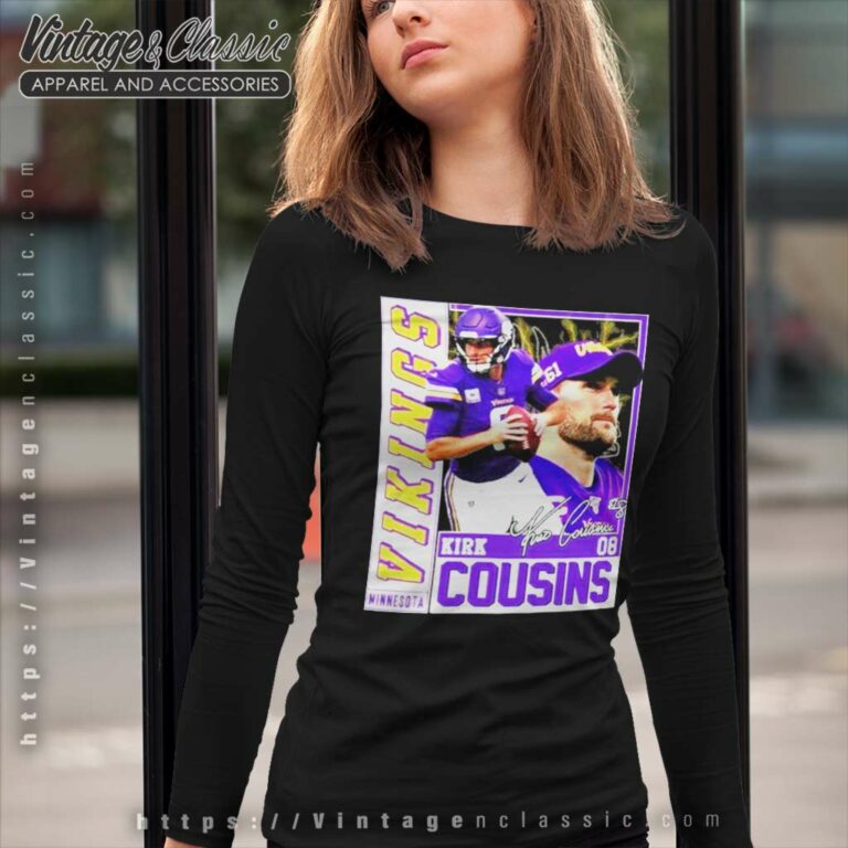 Minnesota Vikings Kirk Cousins 08 Signatures Long Sleeve Tee Minnesota Vikings Kirk Cousins 08 Signatures Long Sleeve Tee