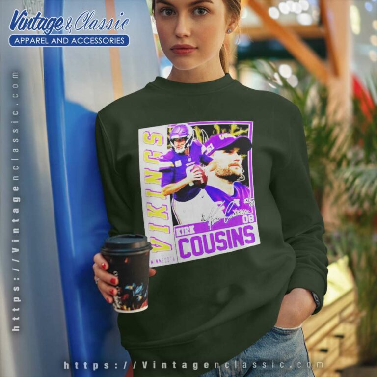 Minnesota Vikings Kirk Cousins 08 Signatures Sweatshirt Minnesota Vikings Kirk Cousins 08 Signatures Sweatshirt