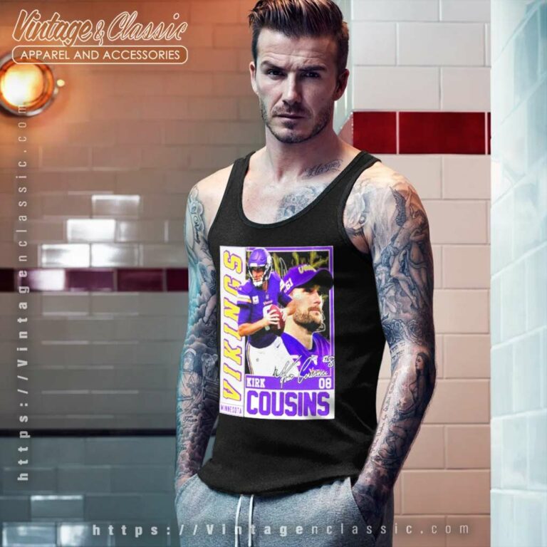 Minnesota Vikings Kirk Cousins 08 Signatures Tank Top Racerback Minnesota Vikings Kirk Cousins 08 Signatures Tank Top Racerback