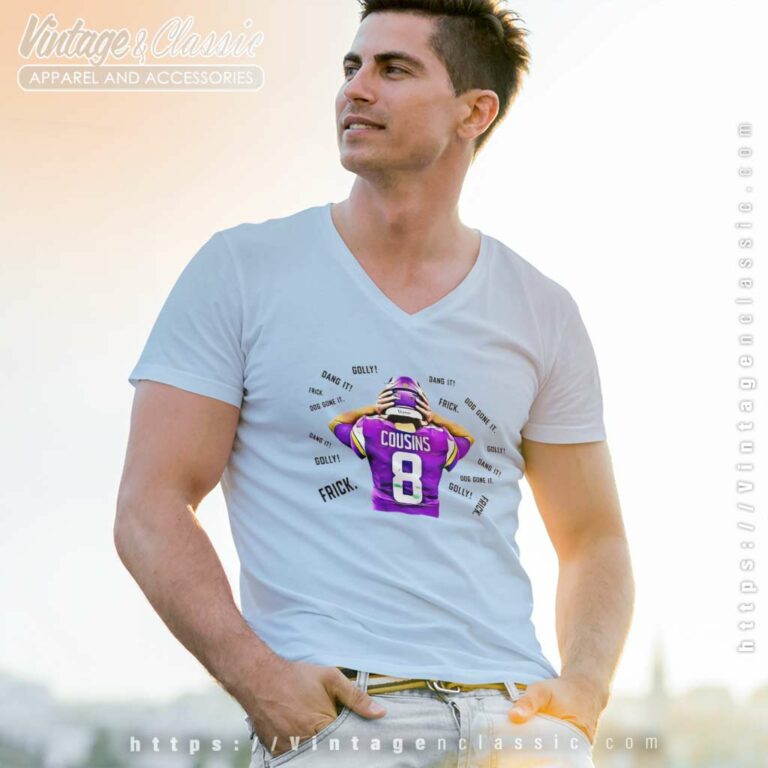 Minnesota Vikings Kirk Cousins Football Player V Neck TShirt Minnesota Vikings Kirk Cousins Football Player V Neck TShirt