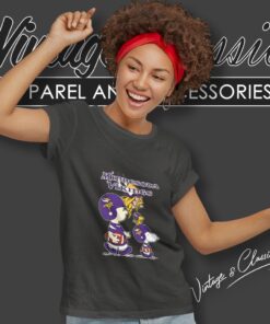 Minnesota Vikings Lets Play Football Together Snoopy Shirt Women T shirt