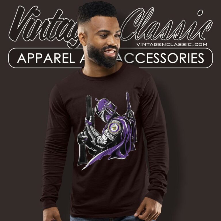 Minnesota Vikings Mandalorian Star Wars Long Sleeve Tee Minnesota Vikings Mandalorian Star Wars Long Sleeve Tee