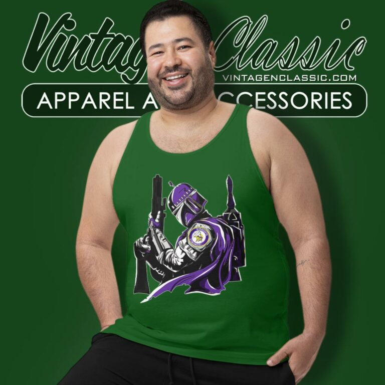 Minnesota Vikings Mandalorian Star Wars Tank Top Racerback Minnesota Vikings Mandalorian Star Wars Tank Top Racerback