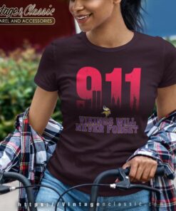 Minnesota Vikings Nfl 911 Will Never Forget Women TShirt